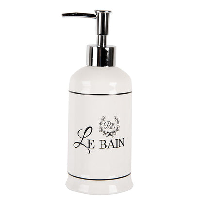 Soap Dispenser 350 ml White Ceramic Soap Pump