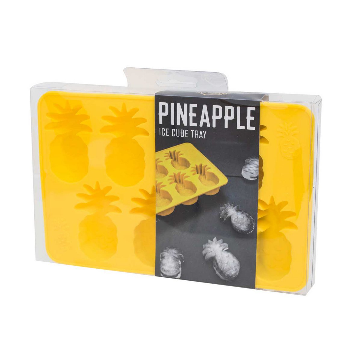 Ijsblokjesmal ananas 8 stuks geel siliconen