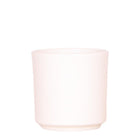 Compact white ceramic flower pot