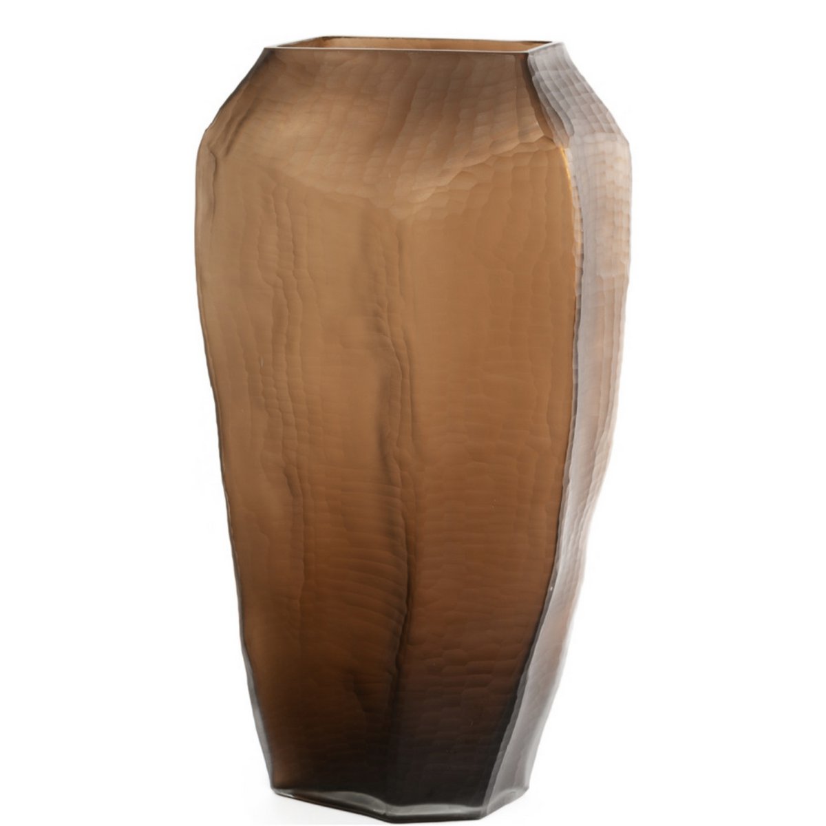 Vaas glas 38 cm chocolade