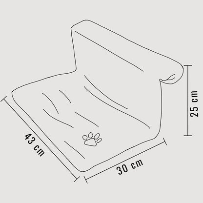 Katten radiatorbed hangmat 43x30x25 cm pluche grijs
