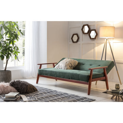 Slaapbank 190x85x81 cm dennengroen massief eucalyptus