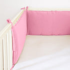 Bedbumper roze biologisch katoen 60x120/70x140 cm