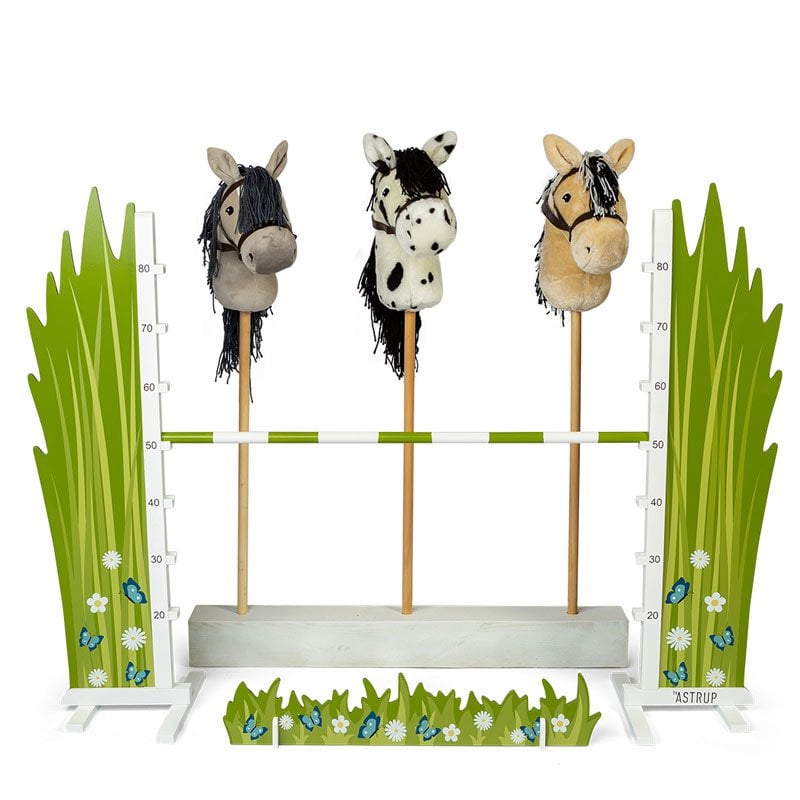 Hindernis parcours 20-80 cm groen wit