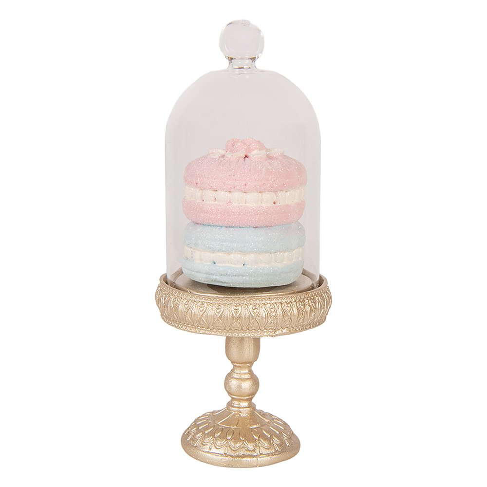Decoratie Beeld Macarons Ø 7x17 cm Goudkleurig Kunststof
