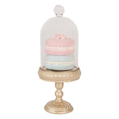 Decoratie Beeld Macarons Ø 7x17 cm Goudkleurig Kunststof