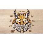Houten legpuzzel Lynx 35,3x28x0,5 cm berkenmultiplex