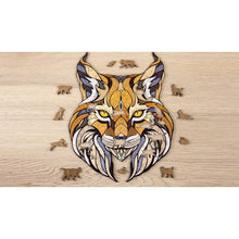 Houten legpuzzel Lynx 35,3x28x0,5 cm berkenmultiplex