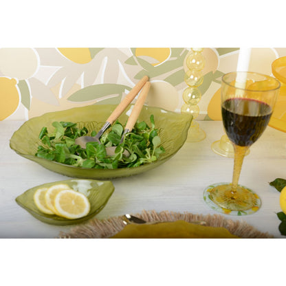 Saladekom glas groen 36x36x27,5 cm