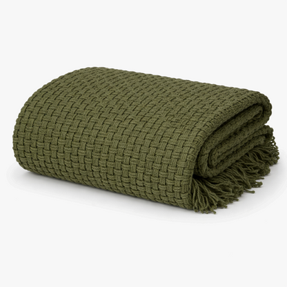 Plaid 180x130 cm donkergroen polyester