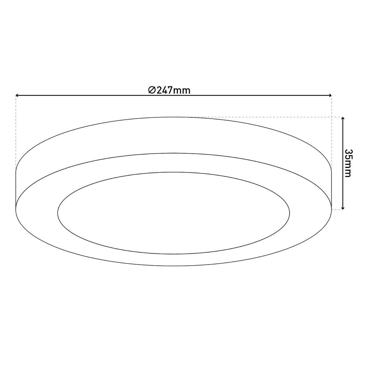 Plafondlamp rond 24,6 cm wit instelbare lichtkleur