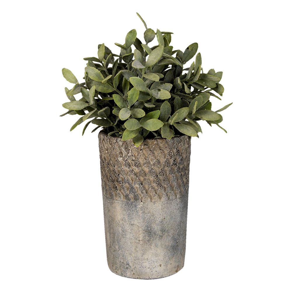Bloempot Ø 24x39 cm Grijs Steen Bloempot Binnen