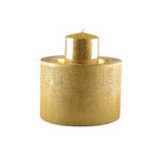 Kandelaar metaal goud 16.5x16.5x11.5 cm