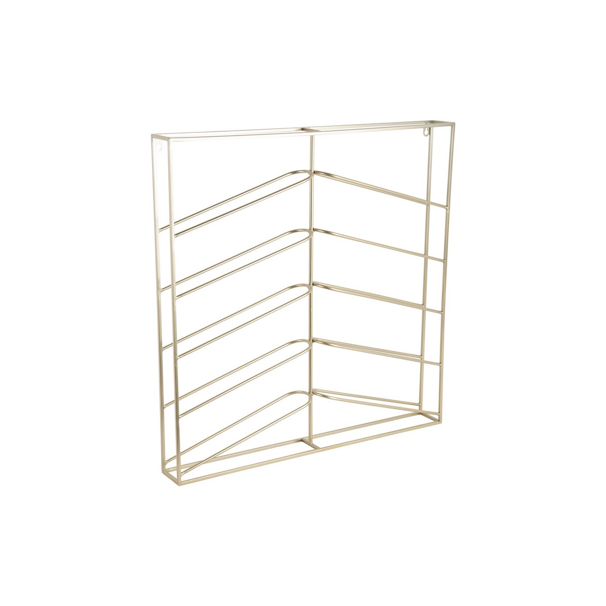 Wijnrek ijzer zwart goud 67x66x67 cm