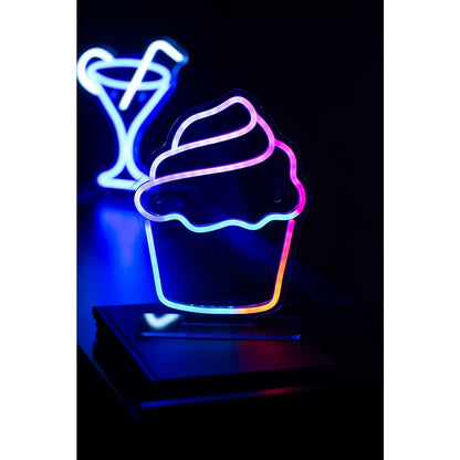 Neonlicht cupcake kleur veranderend