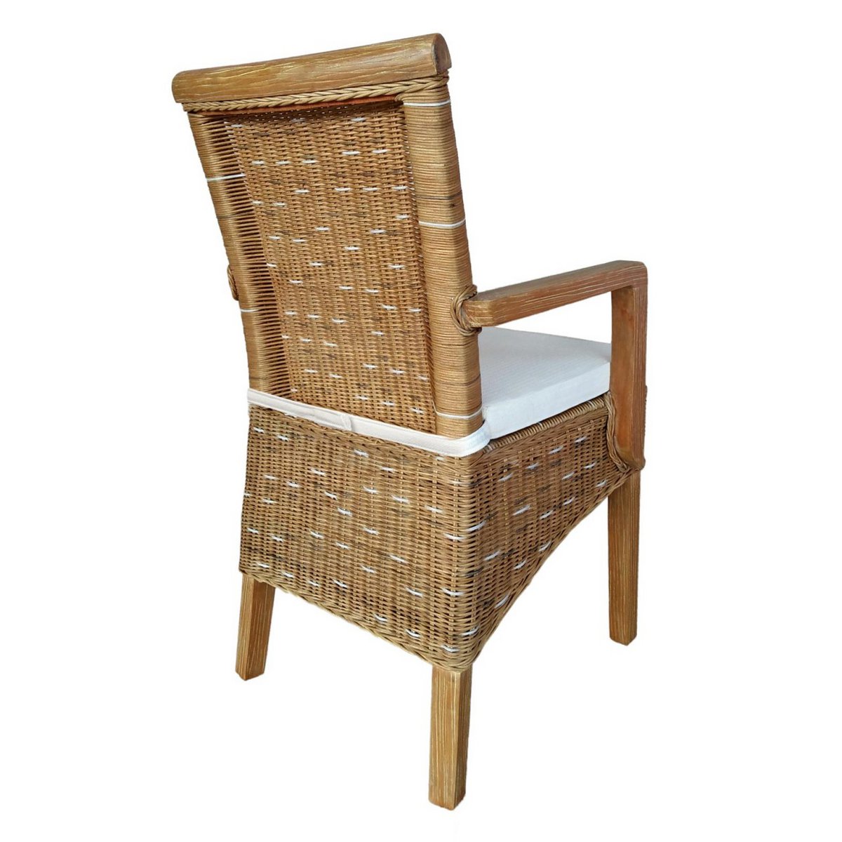 Eetkamerstoelen Met Armleuningen Rattan Capuccino 2 Stuks