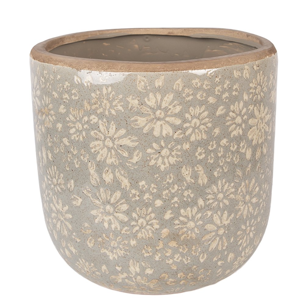 Flower pot Ø 20x19 cm Grey Ceramic