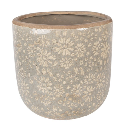 Flower pot Ø 20x19 cm Grey Ceramic