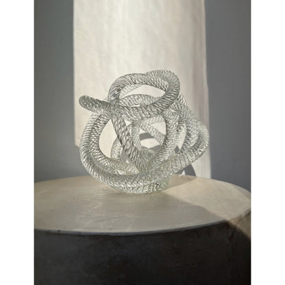 Groot Geknoopt Glassculptuur L Diameter 20 Cm Interieur