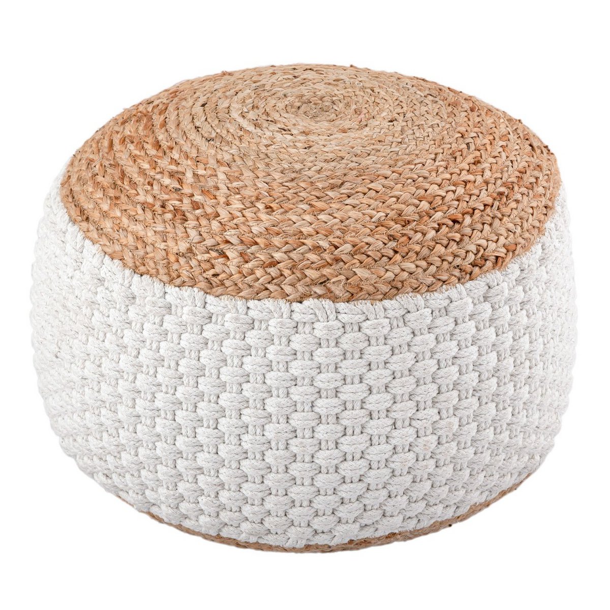 Jute Poef 50x50 Cm Decoratieve Moderne Kruk Voor Interieur