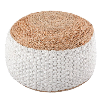 Jute Poef 50x50 Cm Decoratieve Moderne Kruk Voor Interieur