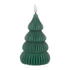 LED kaars 8x17 cm groen wax