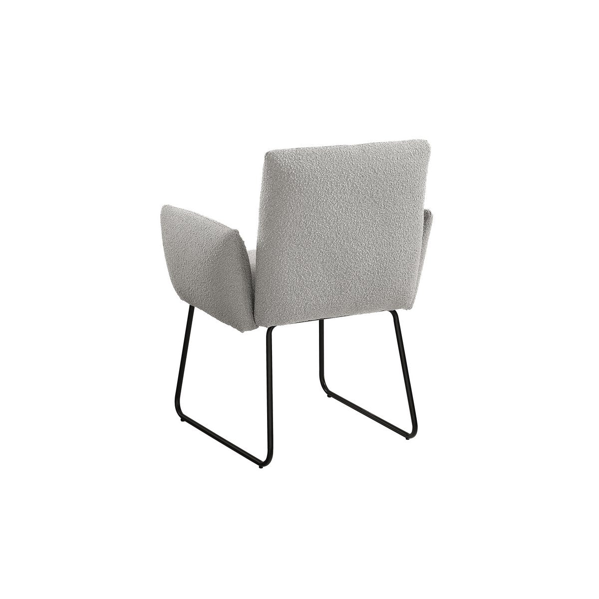 Fauteuil bouclé lichtgrijs 68x87x73.5 cm