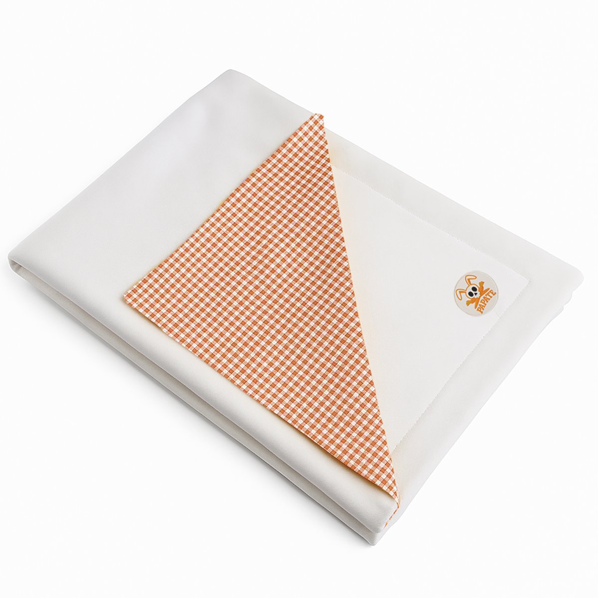Babydeken biologisch katoen oranje wit