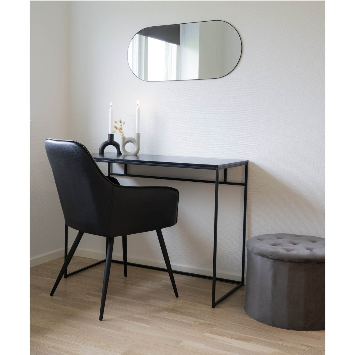 Spiegel 35x80 cm messinglook staal