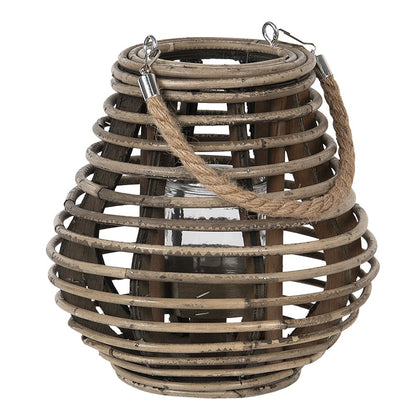 Windlicht Ø 23 cm rotan bruin