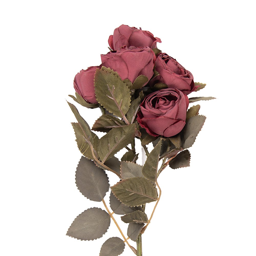 Kunstbloem Roos 43 cm Rood Kunststof