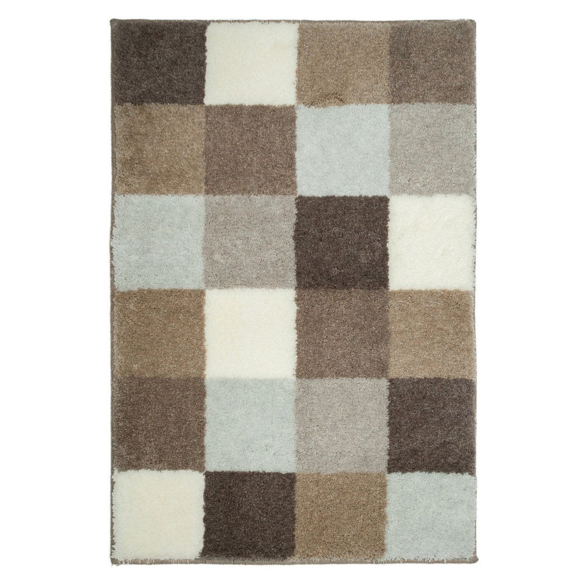 Badmat 60x90 cm bruin hoogpolig