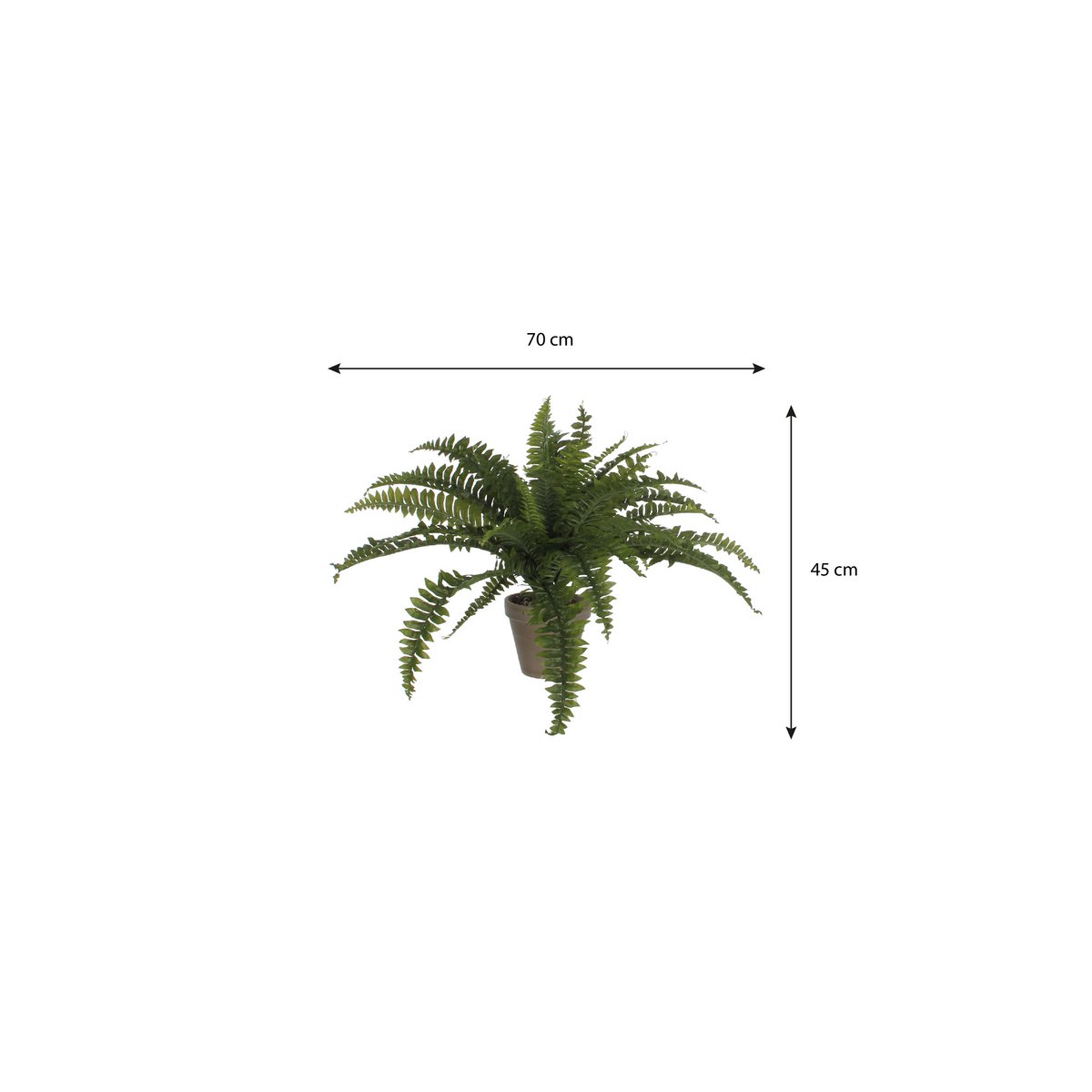 Kunstplant varen groen 70x45x70 cm