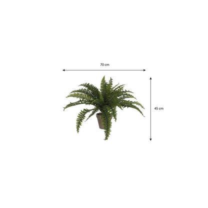 Kunstplant varen groen 70x45x70 cm