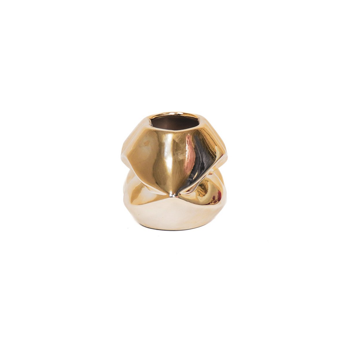 Vaas keramiek goud 21x19x11 cm