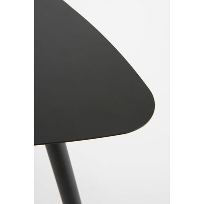 Bijzettafels set 2 zwart metaal L80 B60 H47 cm