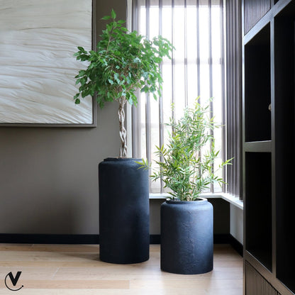 Plantenpot Ø37x50 cm zwart polyester