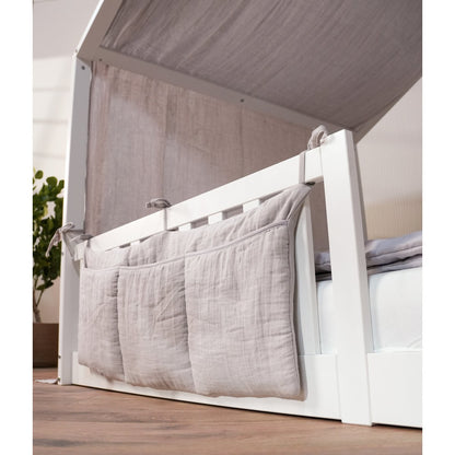 Bed organizer grijs mosselin