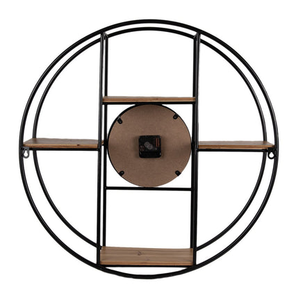 Wandklok Ø 60 cm Bruin Zwart Hout Muurklok