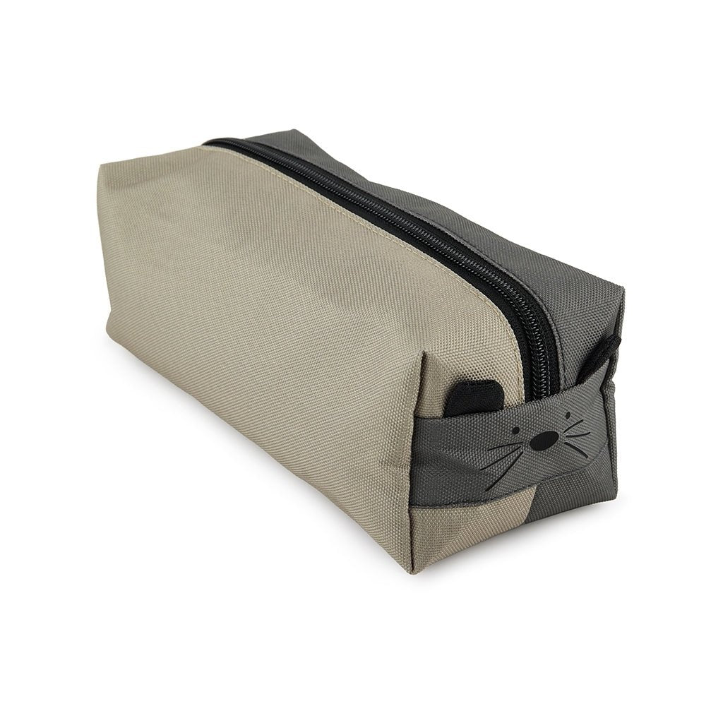 Etui grijs 7,5x21x8,5 cm gerecycled polyester
