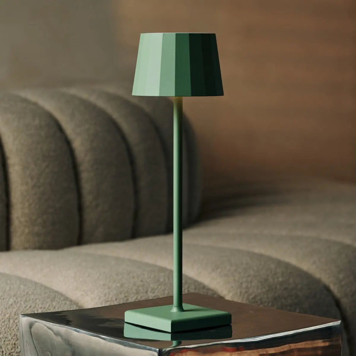 Tafellamp oplaadbaar salie groen 38 cm