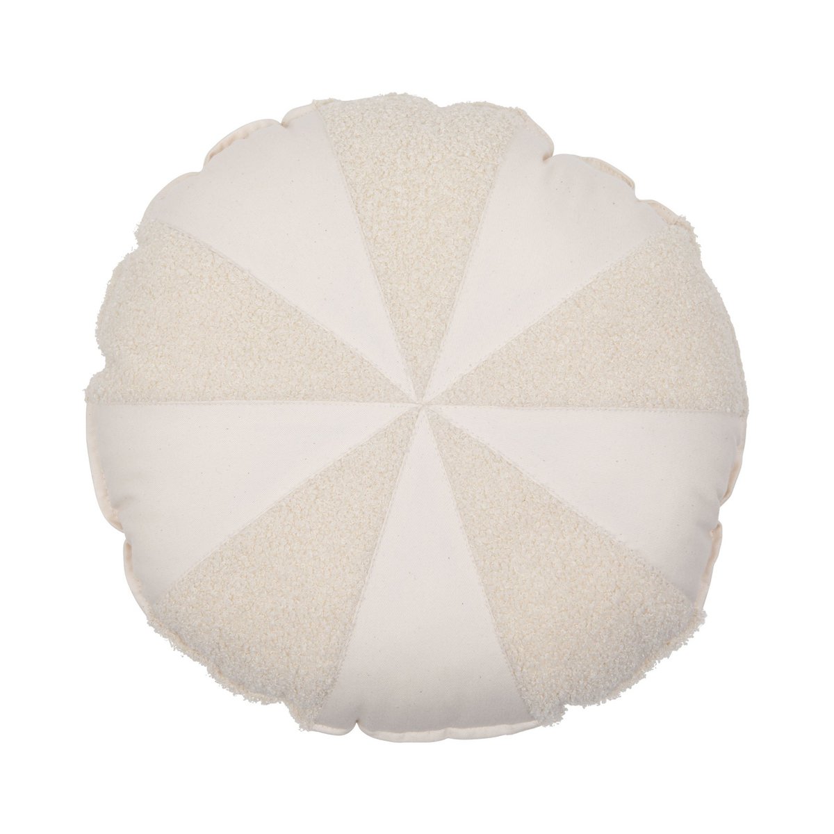 Snoepkussen 39x39 cm bouclé katoen wit