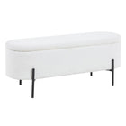 Bedbank 110 cm wit met opbergfunctie