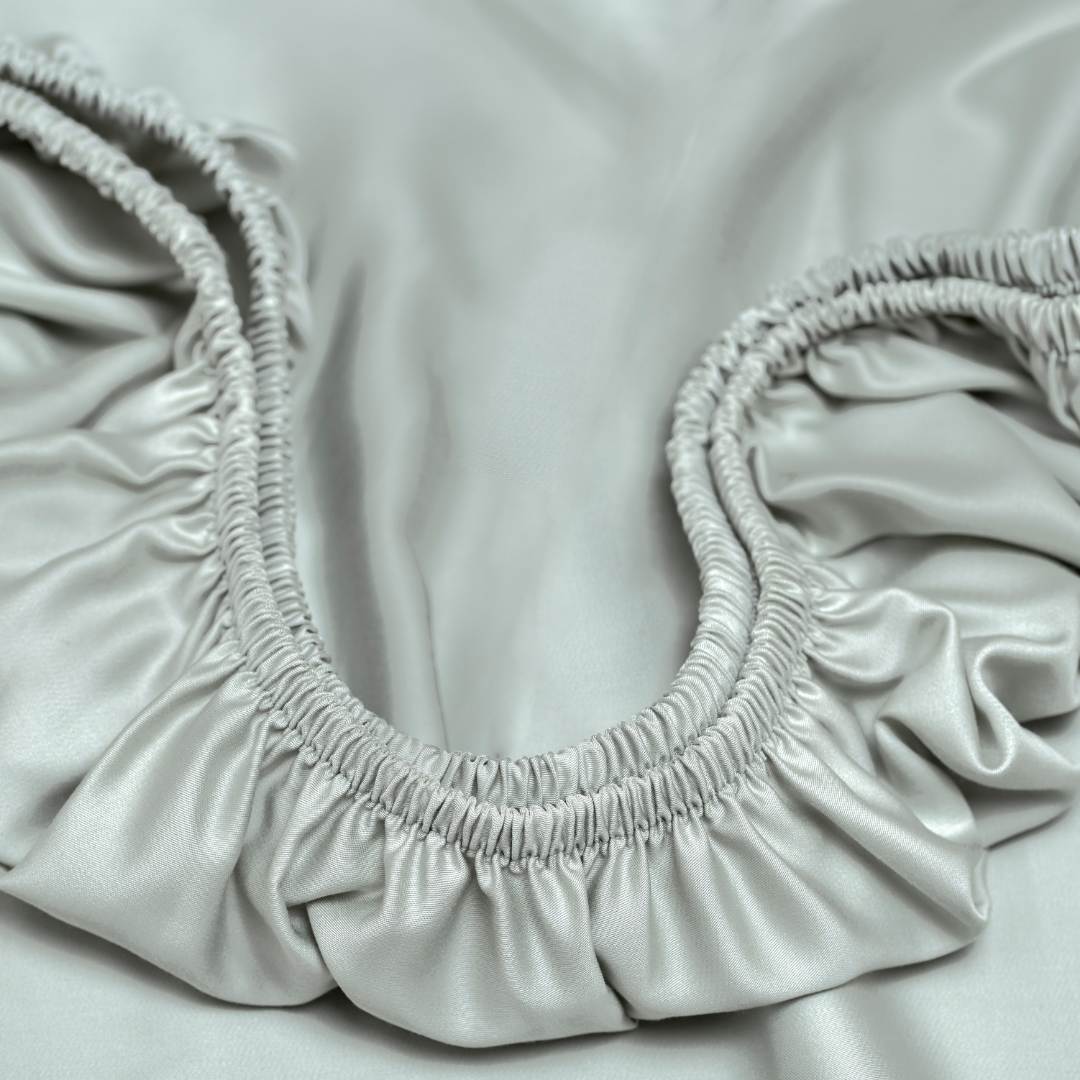 Hoeslaken TENCEL Sateen grijs groen