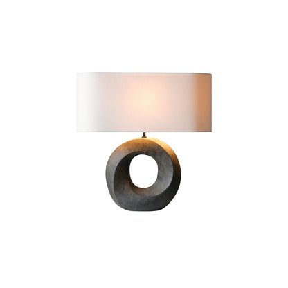 Tafellamp keramiek linnen groen beige 55 cm