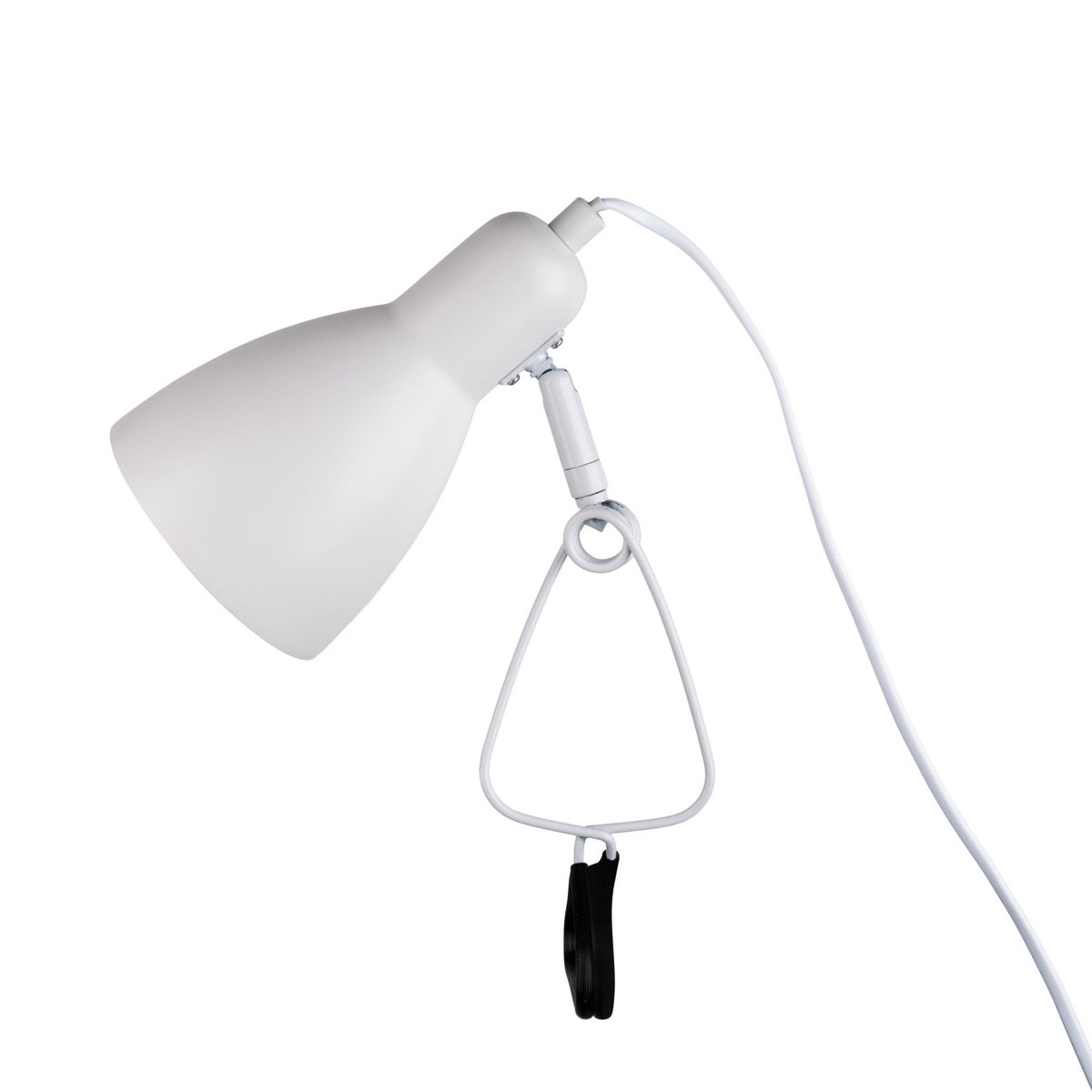 Klemtafellamp Mara 28 cm mat wit metaal E14