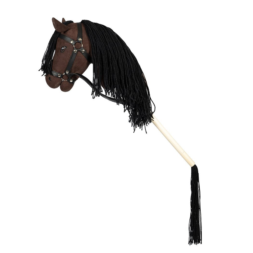 Stokpaard bruin met afneembare staart