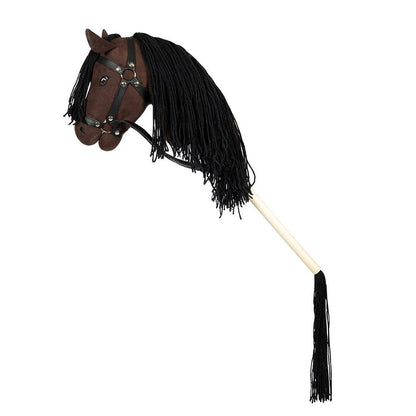 Stokpaard bruin met afneembare staart