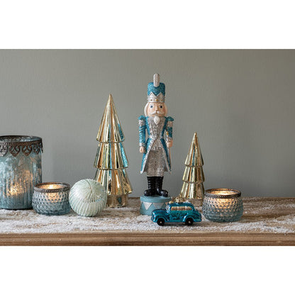Kerstbal Ø 8 cm groen glas set van 2