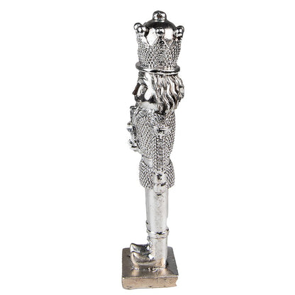 Christmas Decoration Nutcracker 16 cm Silver Polyresin